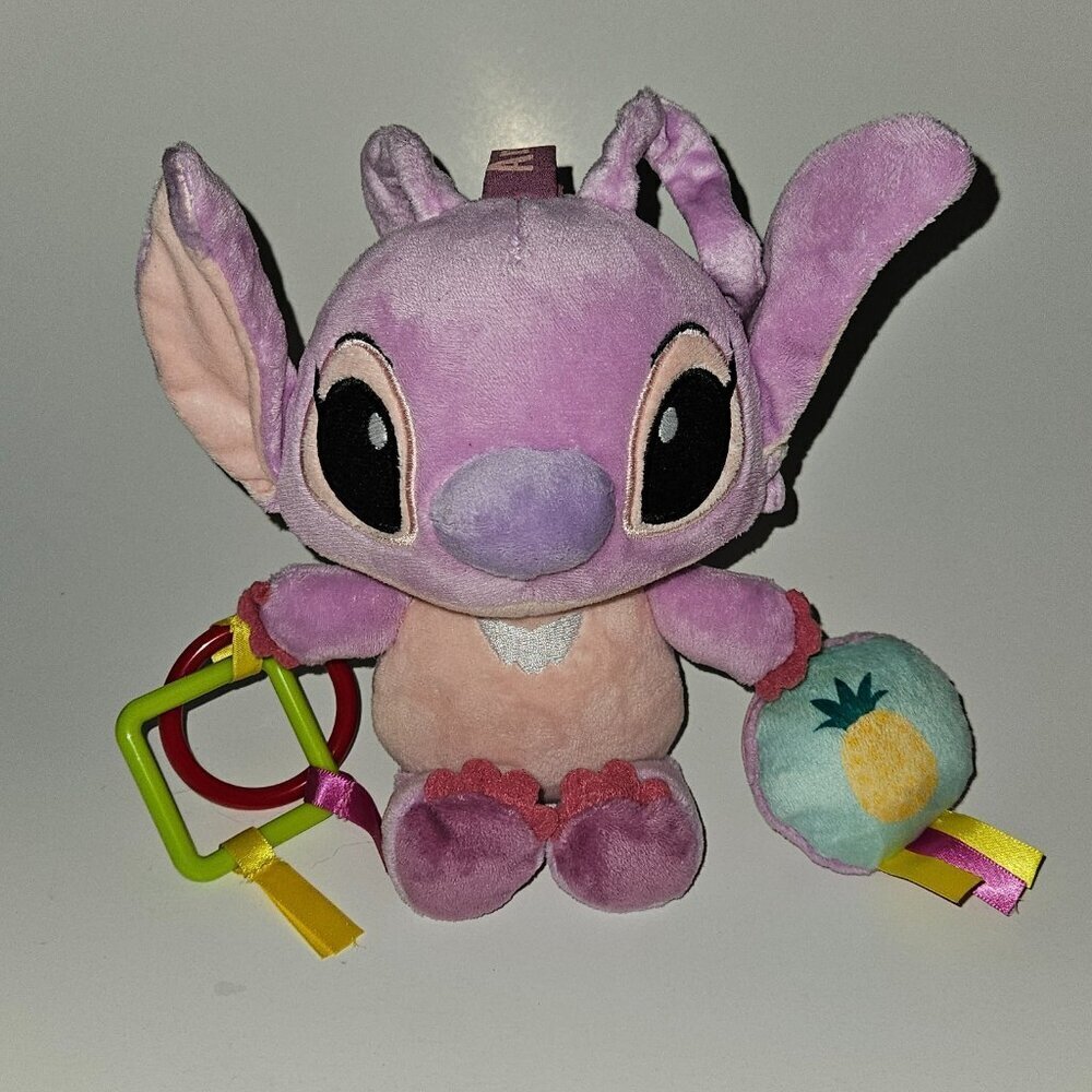 Disney Angel Plush Lovey Teether Sensory Crinkle Mirror Kids Preferred Stitch
